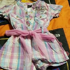 Toddler girls Harley Davidson romper